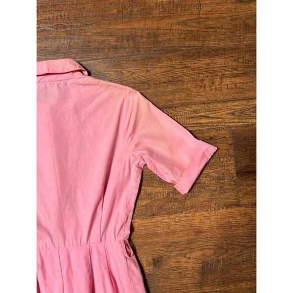 Vintage Clothing - Button Front Shirt Dress - Cotton Candy Pink - Small - Picture 9 of 12